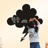 儿童环保无毒涂鸦黑板贴纸趣味可擦写可移除雷电图案自粘墙贴纸