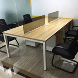 上海简约现代4人职员办公桌椅屏风四人位组合办公家具员工电脑桌