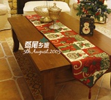 外贸美式乡村桌旗床旗 欧式田园桌布长盖巾美式桌旗餐垫圣诞桌垫