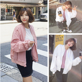 春季外套女韩版百搭短款18-24周岁原宿粉色棒球服薄款学院风bf潮