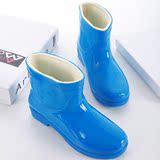 鞋男女士上班厨房洗车防滑雨靴工作雨鞋中筒加绒雨鞋耐磨保暖水