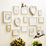 欧式立体雕花照片墙 实木相框组合相片墙室内墙面装饰相册墙贴