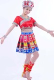 2016年苗族服装女侗族土家族表演服演出服民族舞蹈服女装演出服装