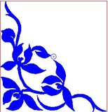 z4青花瓷墙贴中国风传统贴纸腰线花边幼儿园舞蹈学校花藤剪纸