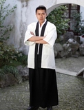 传统日本男士儿童和服改良动漫黑白传统和服浴衣正装cos 日本服装