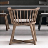 意大利Gervasoni Gray 24带扶手靠背实木木质餐椅现代简约休闲椅