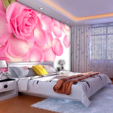 玫瑰花瓣浪漫温馨无缝大型壁画 影视墙客厅卧室电视背景墙纸壁纸
