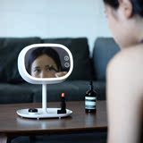正品LED发光化妆镜 创意台灯镜子可爱个性创意韩式简约触摸台式