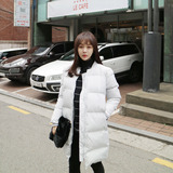 韩国正品女装 纯色 高端时尚 潮流 中长款女士羽绒服 简单保暖