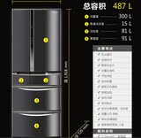 Panasonic/松下 NR-F605TT-K5多门冰箱 原装进口 金刚黑正品联保