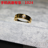 [转卖]香港代购镶钻螺丝款指环卡地亚love18k玫瑰金戒指
