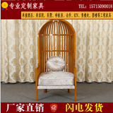 新古典公主椅鸟笼椅会所大厅装饰椅形象椅单人沙发皇后椅高背椅