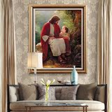 基督教耶稣欧式古典宗教人物油画手绘壁画客厅玄关挂画高档装饰画