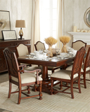 美式餐桌新古典橡木长方形饭桌北欧全实木桌子复古餐桌椅组合6人