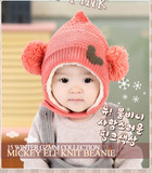 新款韩版婴儿童帽子宝宝帽子秋冬可爱男女童帽冬季加绒厚童帽包邮