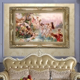 欧式古典人物油画别墅客厅横版手工绘书房宫廷人体艺术装饰挂壁画