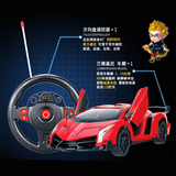 超大型充电兰博基尼赛车可开门遥控汽车方向盘漂移儿童玩具车模型
