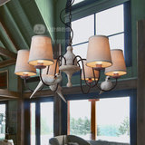 设计师的灯美式乡村吊灯客厅吊灯创意餐厅灯咖啡厅三小鸟六头吊灯