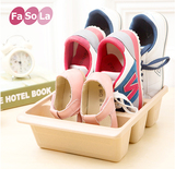 日本进口 FASOLA小鞋架简易迷你鞋拖架子塑料鞋子收纳架创意鞋架