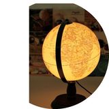 台湾正品学生地球仪 8寸20cm高清复古木质创意地球仪台灯卧室灯具
