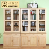 成人书柜简约现代实木原木书架提供安装说明书自由组合单个书柜