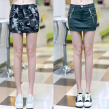 夏季迷彩短裙包臀裙2015韩版休闲迷彩短裙裤女军绿色显瘦短包裙
