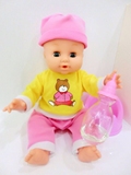 智能仿真婴儿宝宝女孩洗澡洋娃娃公仔全身软胶塘胶宝宝早教玩具