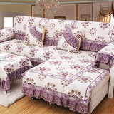 欧式沙发垫夏季布艺组合沙发垫现代简约沙发套 四季田园亚麻坐垫