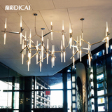 后现代设计师吊灯个性LED铝材创意北欧餐厅客厅别墅人字树杈吊灯