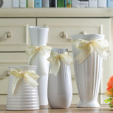 白色陶瓷花瓶现代简约日式可爱宜家风格中小号家居家饰商务花器