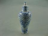 古瓷器 明代成化青花花卉凤纹梅瓶  老货收藏 高22.5厘米