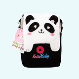 日韩风格黑白熊猫卡片相机包零钱包手机包儿童布艺斜挎包相机背包