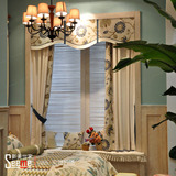 SEEME 美式乡村亚麻棉麻环保卧室客厅餐厅纯色飘窗窗帘布料定制
