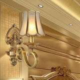 全铜欧式壁灯客厅简欧壁灯卧室床头灯电视背景墙壁灯纯铜壁灯阳台