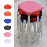 特价包邮宜家时尚彩色家用塑料方凳子批发加厚可叠放简易高凳餐凳