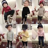 2015新款韩版秋冬装儿童装男童纯色羊绒衫毛衣针织衫潮宝宝打底衫