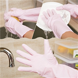 日本超薄款洗衣服男女乳胶手套洗碗清洁护肤耐用厨房防水家务手套