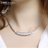 T400采用施华洛世奇元素水晶装饰项链女日韩版短款蛇骨链夸张项圈