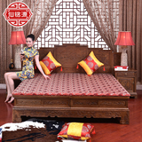 红木家具高低床实木床鸡翅木双人床中式仿古床榻卧室床铺明清古典