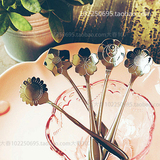 冬天还没过去 春天就要来了 日系花朵形甜蜜不锈钢小勺子 咖啡勺