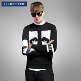 Lilbetter男士卫衣 青少年潮牌男装圆领学生外套韩版套头外衣男潮