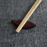 日式和风 特价原木筷子架 实木筷子托 树叶小鱼形状筷托筷枕筷架