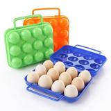 户外鸡蛋盒子 野餐便携塑料 6格鸡蛋盒 12格鸭蛋包装盒便携鸡蛋托