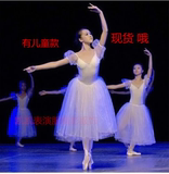芭蕾舞裙 成人比赛演出服 长款女芭蕾蓬蓬裙 天鹅湖芭蕾舞表演服