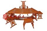 红木家具扇形茶台非洲黄花梨木明清古典茶桌实木仿古中式泡茶桌椅