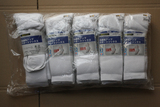 外贸日本尾单纯棉劳保袜子 全棉干活穿的中筒男袜 白色防臭袜子