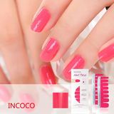 INCOCO美国进口指甲油膜指甲贴美甲贴儿童健康纯色果冻红色绯红