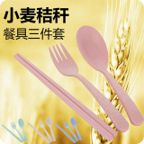 创意环保小麦杆时尚筷子 学生户外旅行便携餐具 儿童勺子叉子套装