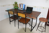 复古loft工业风格家具做旧铁艺实木餐桌书桌办公复古桌