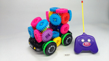 蓬越齿轮百变拼插拆装电动音乐益智积木遥控汽车儿童创意diy玩具